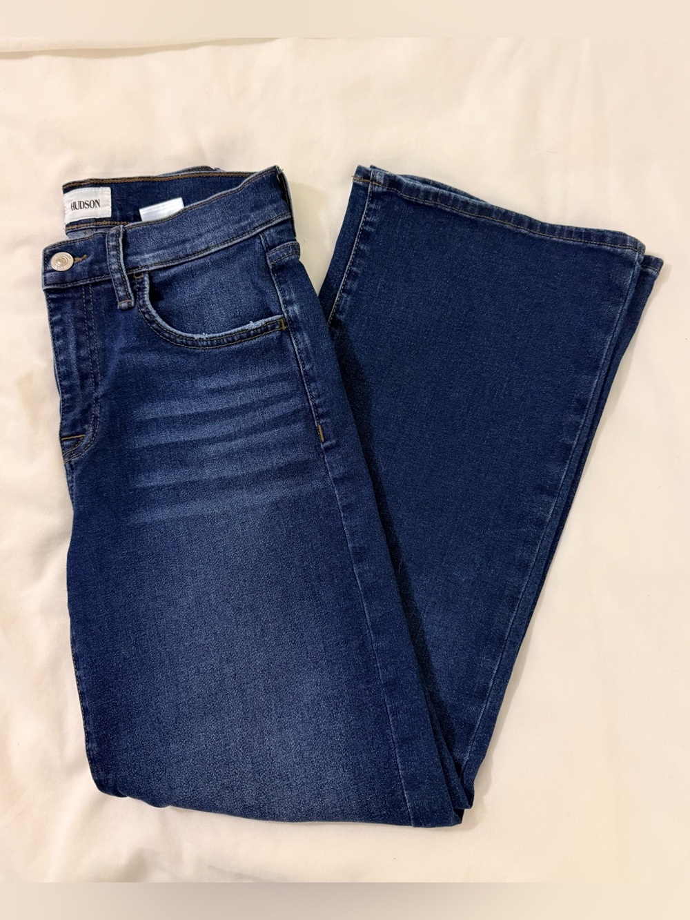 Hudson Rosalie High Rise Wide Leg Ankle Jeans Size 25